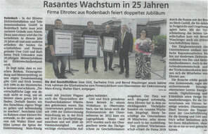 25-jähriges Bestehen